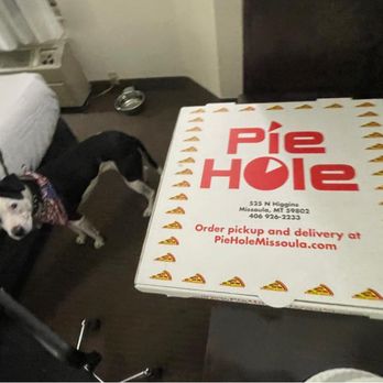 Pie Hole - She pleads.  She's not getting any : ( - Pizza Near Me - Missoula, Montana