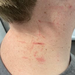 Gilbert barbershop cutting my neck