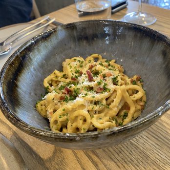 Ernest - Lo Mein: sea urchin "carbonara," olivier's bacon ($25) - New American Near Me - San Francisco, California Ernest - Lo Mein: sea urchin "carbonara," olivier's bacon ($25) - New American Near Me - San Francisco, California