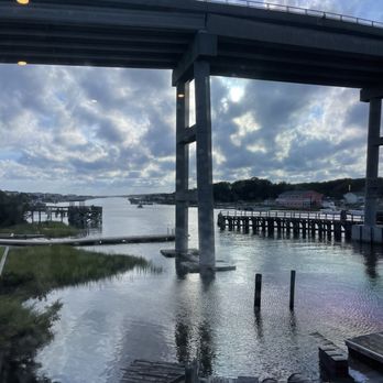 Dock House Seafood & More - View from upstairs dining - Seafood Near Me - Holden Beach, North Carolina