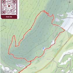 Deerlick Trail - Topo map of Deerlick Trail with QR for free trail app in Bath County