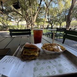 Shake Shack Dallas, Uptown - Shake shack burger and cheese fries