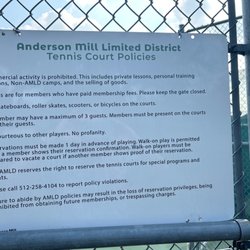 Anderson Mill park - Private courts