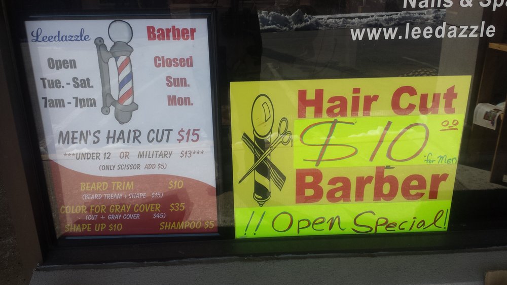Leedazzle Barber Salon Logo
