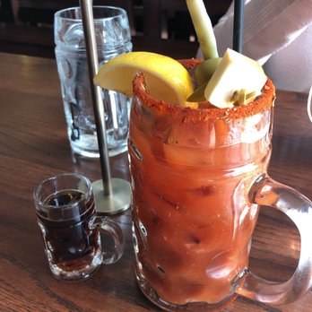 Gemüt Biergarten - Bloody Frauen with side little beer. - Beer Gardens Near Me - Columbus, Ohio