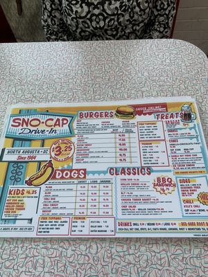 Menu photo 3 Sno-Cap Drive In North Augusta, SC Menu photo 3 Sno-Cap Drive In North Augusta, SC
