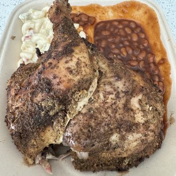 A&M BBQ - Double chicken combo with Mac salad and beans - Barbeque Near Me - Sebastopol, California