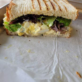 May’s Eats - Came here again today and had the Egg Salad on toasted Sourdough.  Mt favorite!! - New American Near Me - Corinth, Texas
