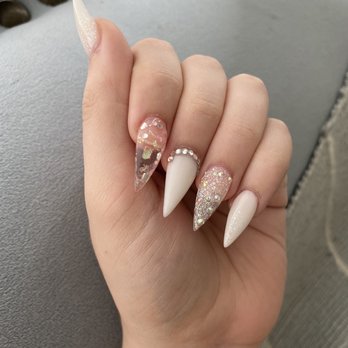 Pink's Nails - Iced out acrylics :) - Nail Salons Near Me - Oakland, California Pink's Nails - Iced out acrylics :) - Nail Salons Near Me - Oakland, California