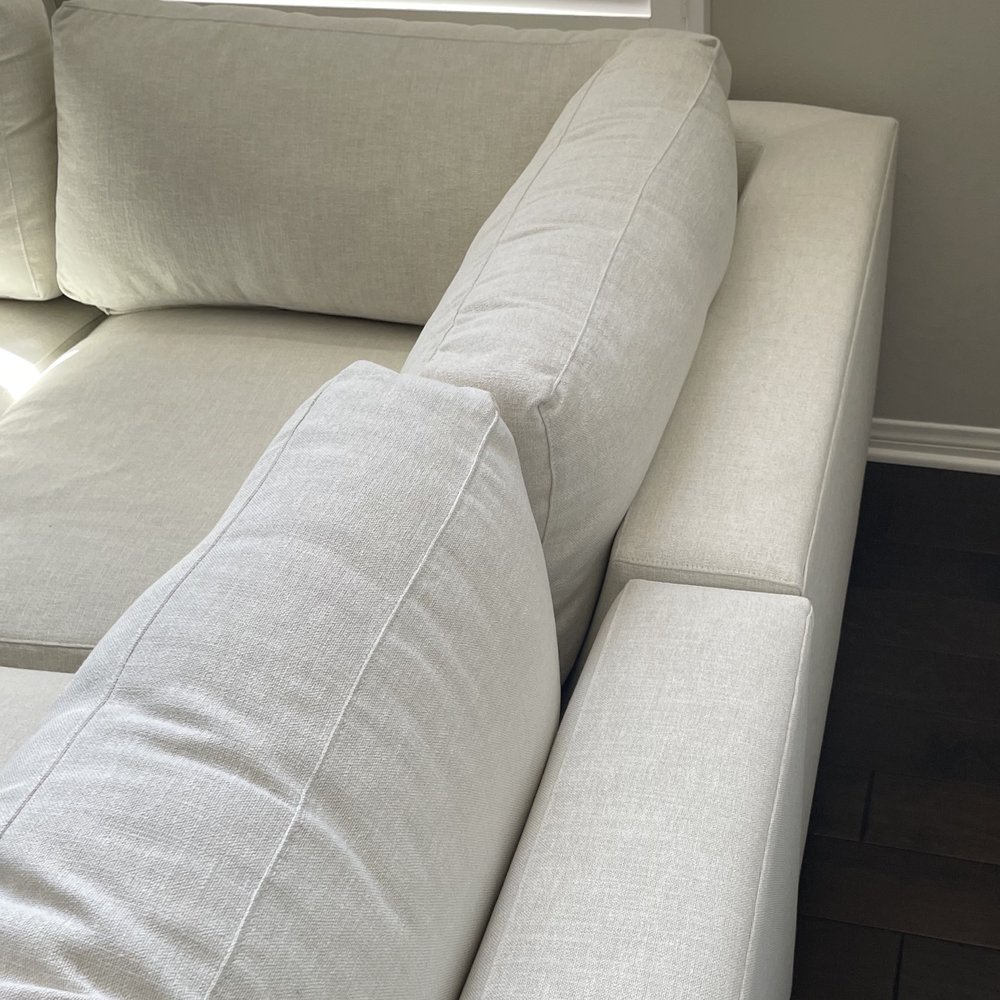 Crate & Barrel - Oceanside sectional - color discrepancy. Corner is more yellow. - Furniture Stores Near Me - Costa Mesa, California Crate & Barrel - Oceanside sectional - color discrepancy. Corner is more yellow. - Furniture Stores Near Me - Costa Mesa, California