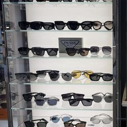 Unicorn Optical - PRADA EYEWEAR display tower at Unicorn Optical, 1997 W Malvern Ave, Fullerton. 유니콘안경 프라다