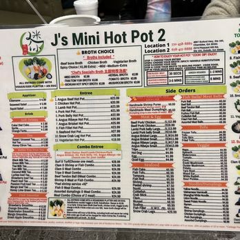 J's Mini Hot Pot - Menu - Chinese Near Me - Duluth, Georgia