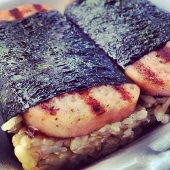 B-Man's Teriyaki - Spam musubi with brown rice - Burgers Near Me - Pasadena, California
