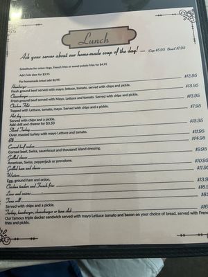 Menu photo 2 Quabbin Woods Restaurant Petersham, MA