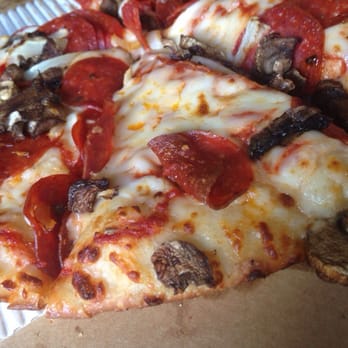 Domino's Pizza - Double pepperoni, mushroom & onion pan pizza. Yum! - Pizza Near Me - Houston, Texas
