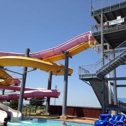 Castaway Cove Waterpark - You ride these slides with two people on a dual seat tube.