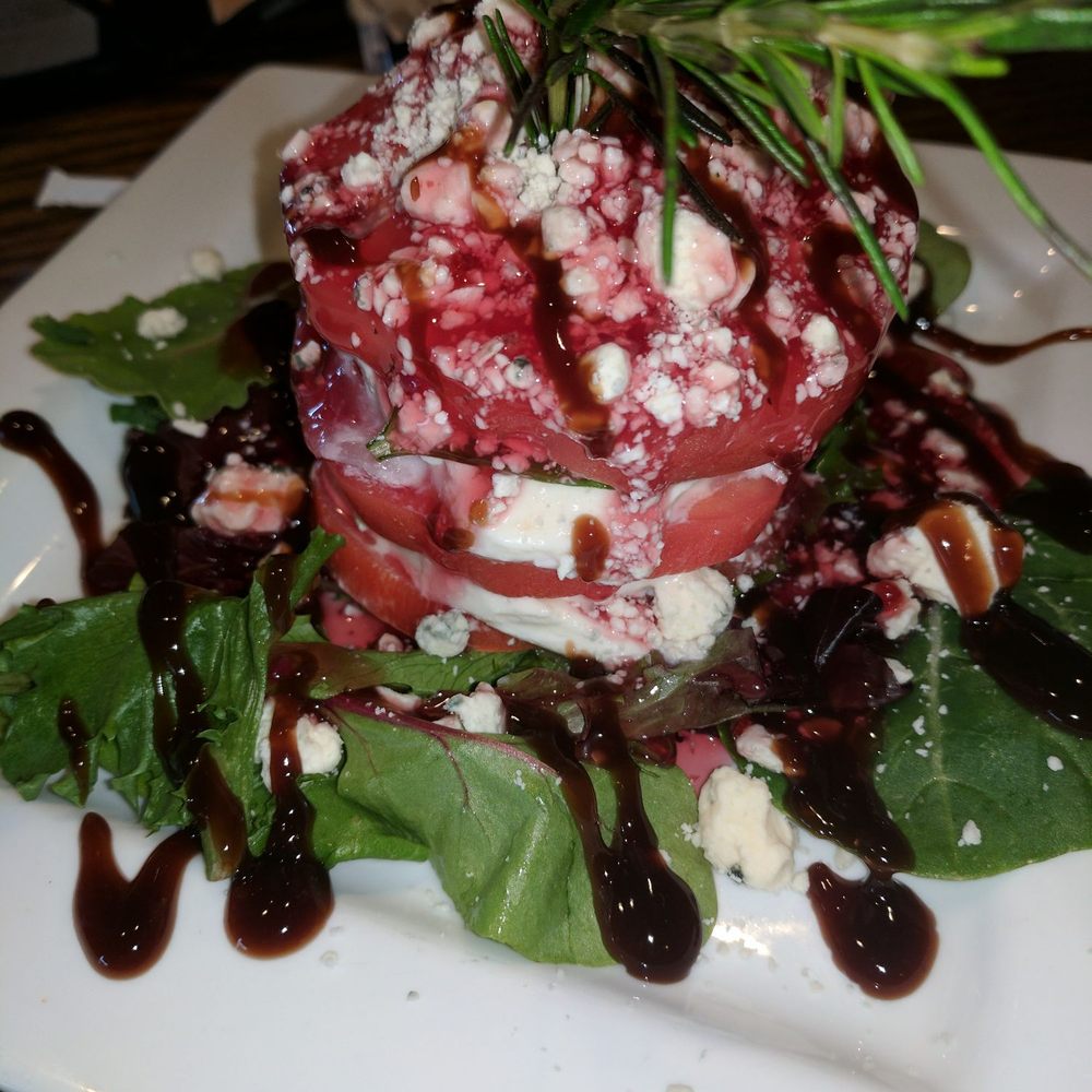 Pub 47 - Tomato Tower appetizer - Pizza Near Me - Huntley, Illinois Pub 47 - Tomato Tower appetizer - Pizza Near Me - Huntley, Illinois