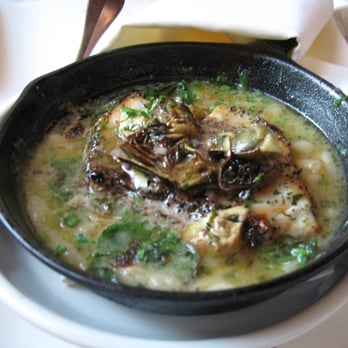 AOC - Market fish, white beans, anchovy and artichoke salsa - Cocktail Bars Near Me - Los Angeles, California