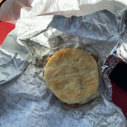 Wendy's - Chicken breakfast biscuit almost snack size
