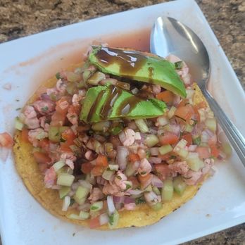 Sharkys - Shrimp ceviche tostada - Mexican Near Me - Albuquerque, New Mexico