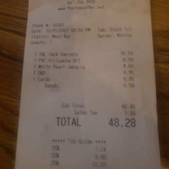 The Fogcutter - The damage - Breakfast & Brunch Near Me - Lake Villa, Illinois The Fogcutter - The damage - Breakfast & Brunch Near Me - Lake Villa, Illinois