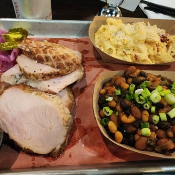 Hickory & Spice - Smoked turkey plate with a side of Mac and cheese, ranch beans - Barbeque Near Me - Orange, California Hickory & Spice - Smoked turkey plate with a side of Mac and cheese, ranch beans - Barbeque Near Me - Orange, California