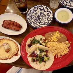 Fish Tacos, Diablo Shrimp & Jalapeño Sausage