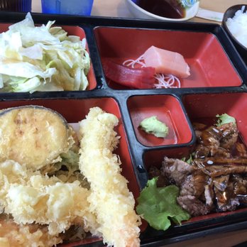 Restaurant Kunio - Teishoku shrimp tempura with sashimi and teriyaki. - Japanese Near Me - Waipahu, Hawaii Restaurant Kunio - Teishoku shrimp tempura with sashimi and teriyaki. - Japanese Near Me - Waipahu, Hawaii