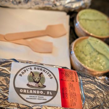 Papi’s Burritos - Federal Chorizo  Mexican style chorizo, seasoned potatoes, scrambled eggs, cheese and Colorado style green chili - Breakfast & Brunch Near Me - Orlando, Florida