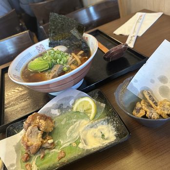 Wa Ramen - Chicken Karaage Shoyu Ramen Sweet Purple Potato Tempura - Ramen Near Me - Orlando, Florida Wa Ramen - Chicken Karaage Shoyu Ramen Sweet Purple Potato Tempura - Ramen Near Me - Orlando, Florida