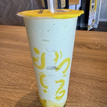 Happy Lemon -  San Marcos - E5. Avocado Matcha Smoothie （Large) with egg pudding and no sugar - Desserts Near Me - San Marcos, California
