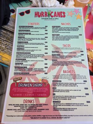 Menu photo 1 Hurricanes Daiquiri Bar & Grill Myrtle Beach, SC Menu photo 1 Hurricanes Daiquiri Bar & Grill Myrtle Beach, SC