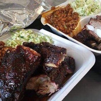 Chef TNT Catering - two trays of ribs and beans - Food Trucks Near Me Chef TNT Catering - two trays of ribs and beans - Food Trucks Near Me
