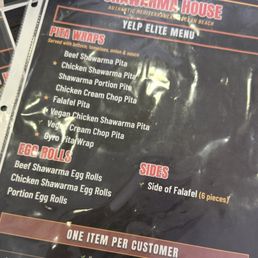 Yelp elite menu
