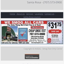 Coupon on website Older vehicles +$20. So $51.75