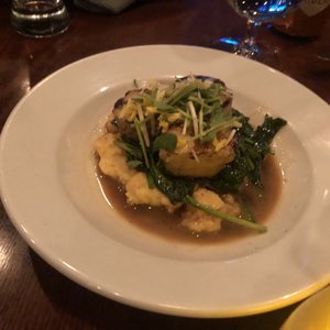 Photo of Blossom - New York, NY, United States. Trumpet Mushroom Scallops