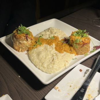 The District SPR - Crab cakes and grits - Wine Bars Near Me - Jacksonville, Florida The District SPR - Crab cakes and grits - Wine Bars Near Me - Jacksonville, Florida