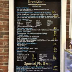 Judi's Deli - Breakfast menu