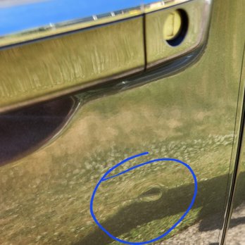 The Paintless Dent Company - Door ding - Before - Mobile Dent Repair Near Me - Vancouver, Washington