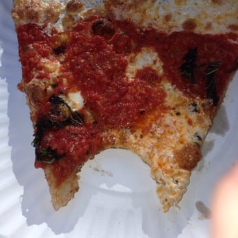 Brooklyn's Brick Oven Pizzeria - That's a delish bite taken out. This is real pie people. - Pizza Near Me - Hackensack, New Jersey Brooklyn's Brick Oven Pizzeria - That's a delish bite taken out. This is real pie people. - Pizza Near Me - Hackensack, New Jersey