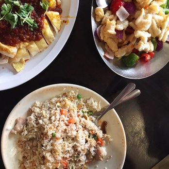 Penang - Spicy Thai Chicken, Fried Rice with Salted Fish, Crispy Golden Fried Squid - Malaysian Near Me - Boston, Massachusetts Penang - Spicy Thai Chicken, Fried Rice with Salted Fish, Crispy Golden Fried Squid - Malaysian Near Me - Boston, Massachusetts
