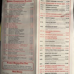 Taste of China - Menu Oct 2026