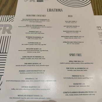 The Franklin Room - Menu - American Near Me - Chicago, Illinois The Franklin Room - Menu - American Near Me - Chicago, Illinois