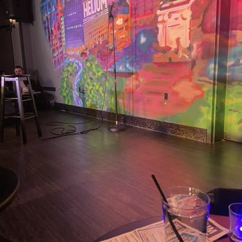 Helium Comedy Club - This was our view of the stage!! - Comedy Clubs Near Me - Indianapolis, Indiana Helium Comedy Club - This was our view of the stage!! - Comedy Clubs Near Me - Indianapolis, Indiana
