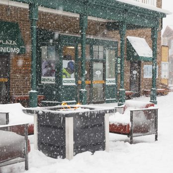 Slopeside Sports - Ski and Snowboard Rentals - Fire pit in front of Slopeside Sports - Ski & Snowboard Shops Near Me - Park City, Utah Slopeside Sports - Ski and Snowboard Rentals - Fire pit in front of Slopeside Sports - Ski & Snowboard Shops Near Me - Park City, Utah