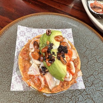 Restaurante Sabina - The amazing sea urchin and clam tostada (erizo con almeja) - Seafood Near Me - Ensenada, BCN