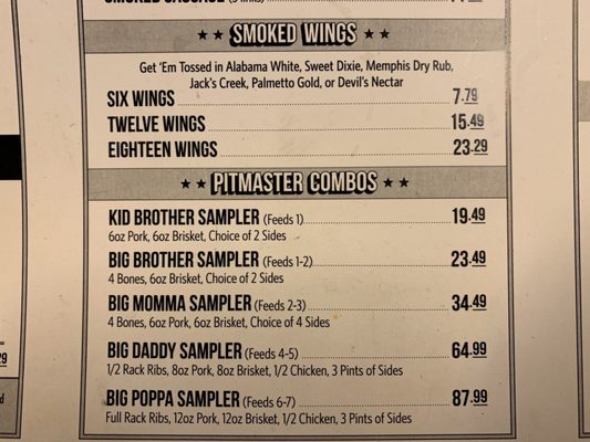 Menu photo 2 Martin's Bar-B-Que Joint Vestavia Hills, AL Menu photo 2 Martin's Bar-B-Que Joint Vestavia Hills, AL