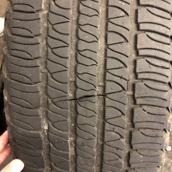 Jireh Tire - The crack in the used tire they sold me. The steel belts are visible through the crack. Not safe! - Tires Near Me - New York, New York Jireh Tire - The crack in the used tire they sold me. The steel belts are visible through the crack. Not safe! - Tires Near Me - New York, New York