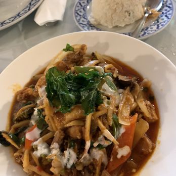 Marnee Thai - Stir-Fried Stewed Pork Belly with coconut rice - Thai Near Me - San Francisco, California Marnee Thai - Stir-Fried Stewed Pork Belly with coconut rice - Thai Near Me - San Francisco, California