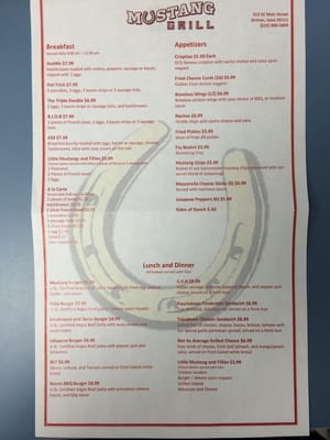 Menu photo 5 Mustang Grill Grimes, IA Menu photo 5 Mustang Grill Grimes, IA